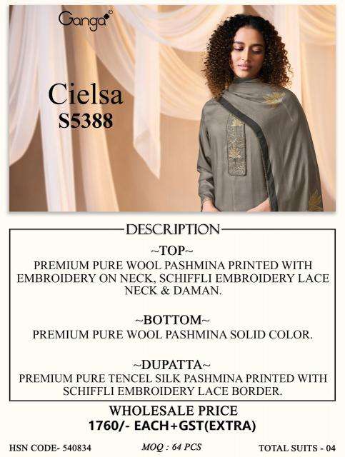 Ganga cielsa 5388 wholesale dress material market in pune