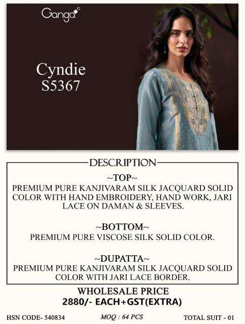 Ganga cyndie 5477 wholesale dress materials in mumbai with price