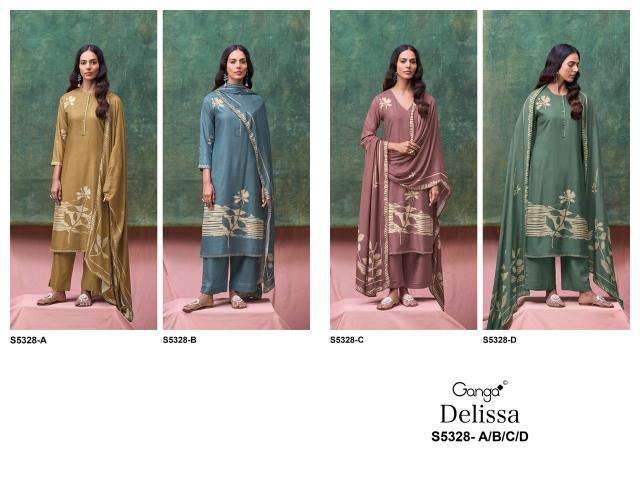 Ganga delissa 5328 ladies dress material wholesale market in ahmedabad
