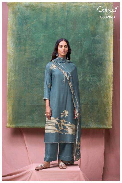 Ganga delissa 5328 ladies dress material wholesale market in ahmedabad