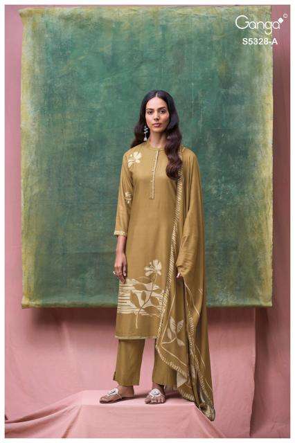Ganga delissa 5328 ladies dress material wholesale market in ahmedabad