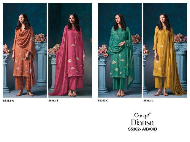 Ganga diansa 5362 wholesale dress materials in mumbai with price