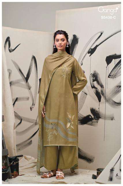 Ganga dreaka 5438 wholesale dress material market in ahmedabad
