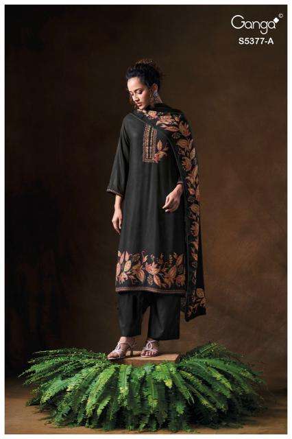 Ganga eloisna 5377 ladies dress material wholesale market in surat