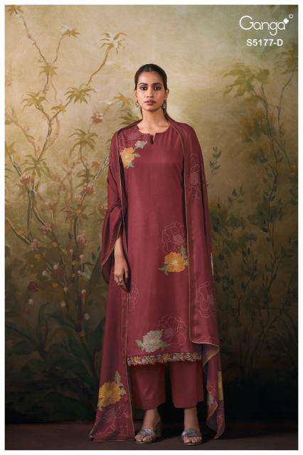 Ganga erem 5177 ladies dress material wholesale market in surat