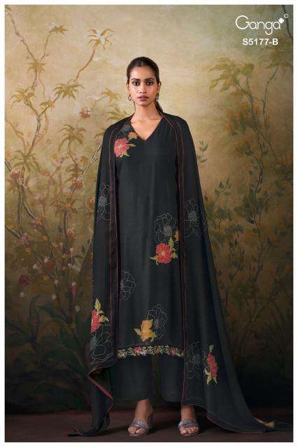 Ganga erem 5177 ladies dress material wholesale market in surat