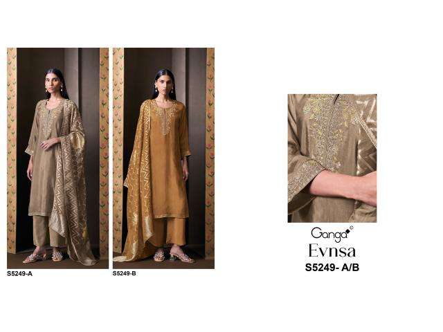 Ganga evnsa 5249 wholesale dress material market in surat with price