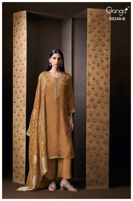 Ganga evnsa 5249 wholesale dress material market in surat with price