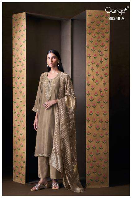 Ganga evnsa 5249 wholesale dress material market in surat with price