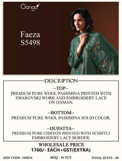 Ganga faeza 5498 best wholesale dress material market in mumbai