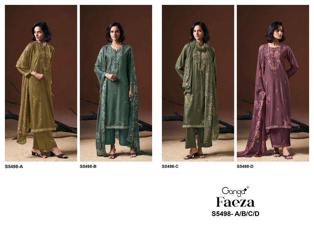 Ganga faeza 5498 best wholesale dress material market in mumbai