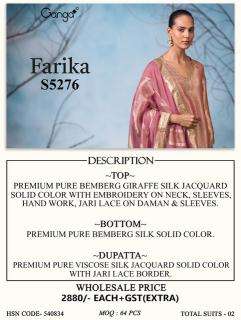 Ganga farika 5276 wholesale dress material market in mumbai dadar