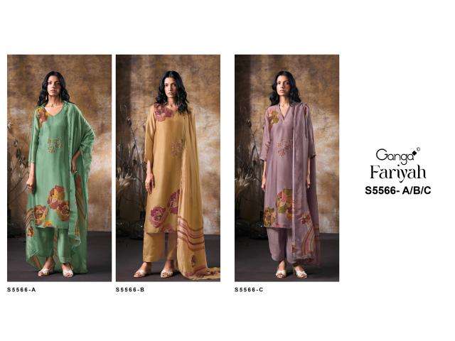 Ganga fariyah 5566 wholesale dress material in amritsar