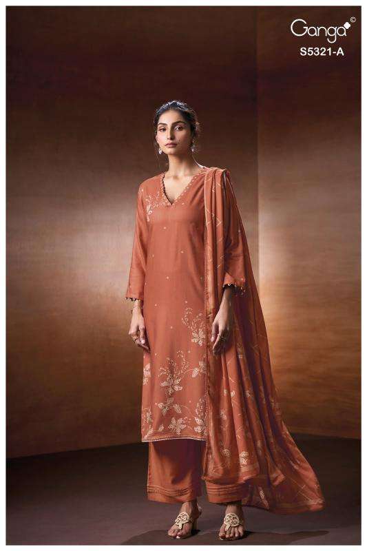 Ganga fionel 5321  wholesale dress material market in pune