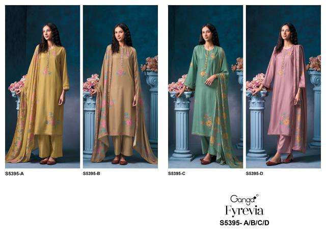 Ganga fyrevia 5395  wholesale dress material market in kolkata