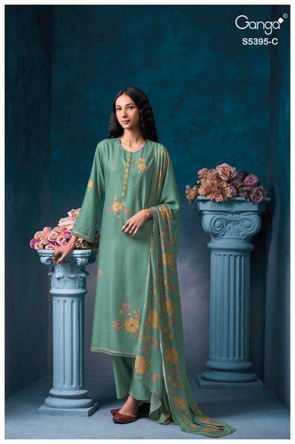 Ganga fyrevia 5395  wholesale dress material market in kolkata