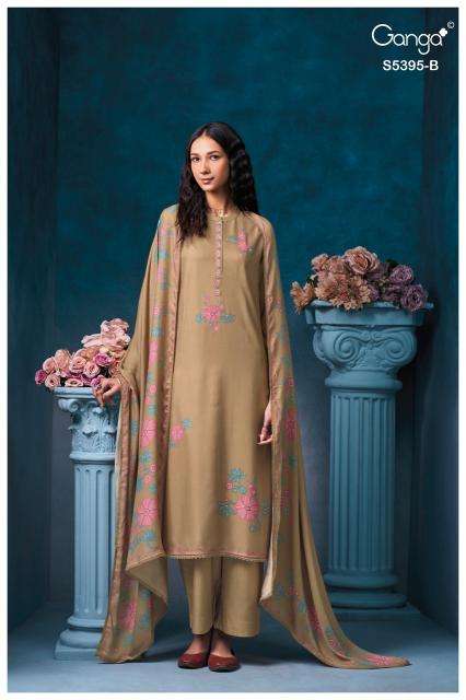 Ganga fyrevia 5395  wholesale dress material market in kolkata