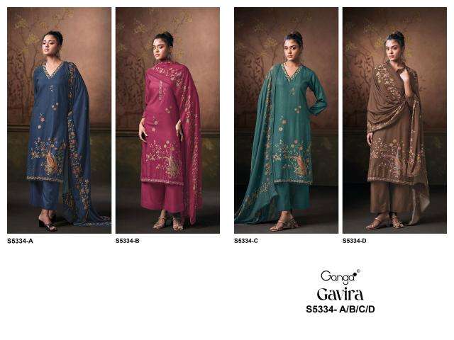 Ganga gavira 5334  pure cotton dress material wholesale market in mumbai
