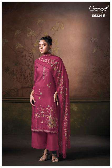 Ganga gavira 5334  pure cotton dress material wholesale market in mumbai