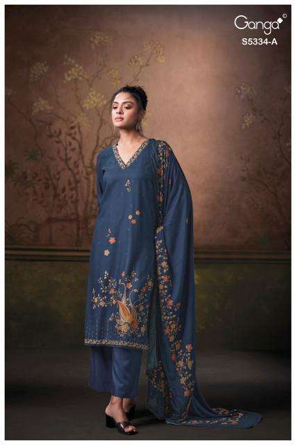 Ganga gavira 5334  pure cotton dress material wholesale market in mumbai
