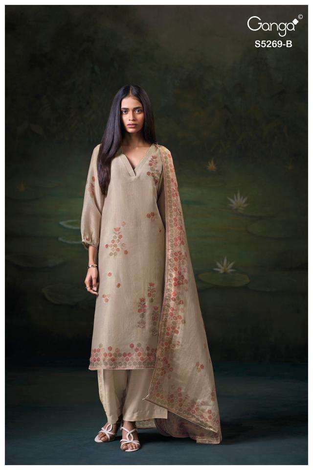 Ganga greyasa 5269 wholesale dress material market in surat with price