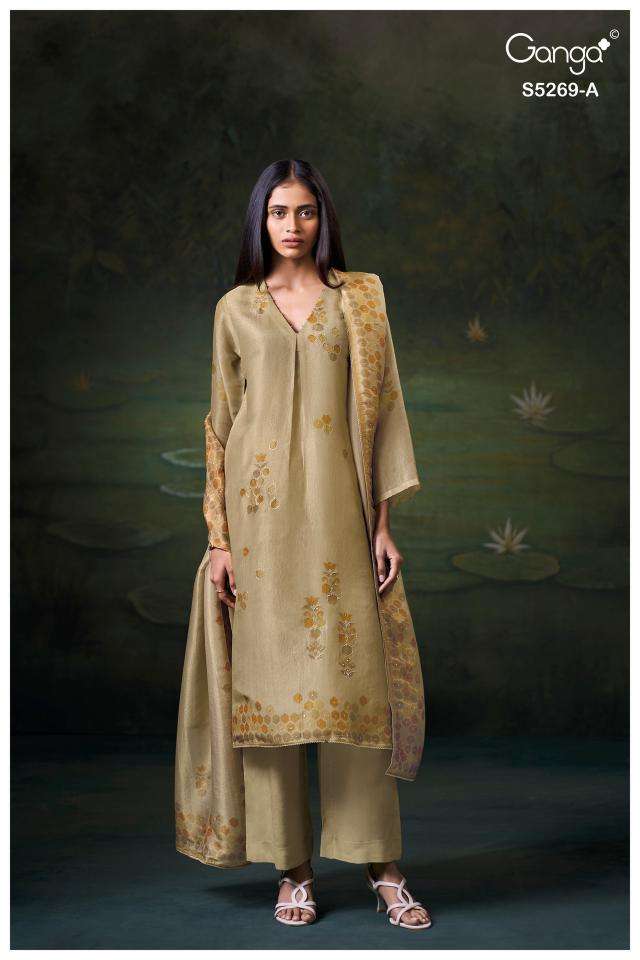 Ganga greyasa 5269 wholesale dress material market in surat with price