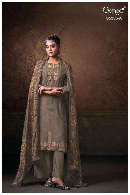 Ganga iryesa 5355 ladies dress material wholesale market in ahmedabad
