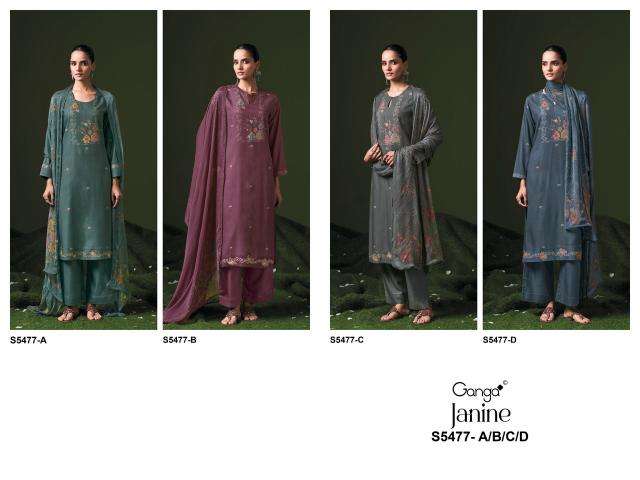 Ganga janine 5477  ladies dress material wholesale market in mumbai