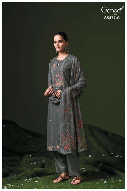 Ganga janine 5477  ladies dress material wholesale market in mumbai