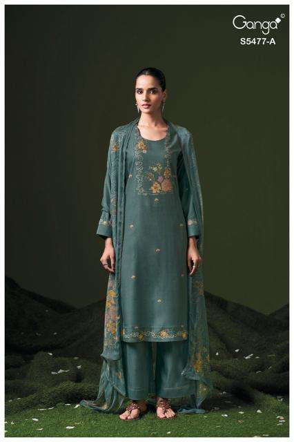 Ganga janine 5477  ladies dress material wholesale market in mumbai