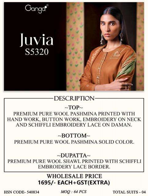  Ganga juvia 5320  cotton dress material wholesale market in surat