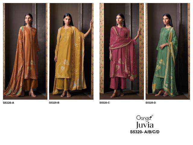  Ganga juvia 5320  cotton dress material wholesale market in surat