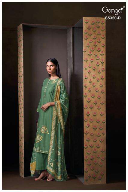  Ganga juvia 5320  cotton dress material wholesale market in surat