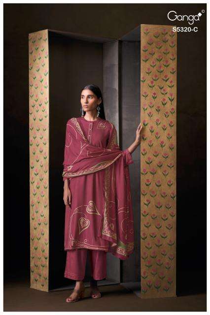  Ganga juvia 5320  cotton dress material wholesale market in surat