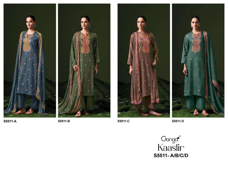 Ganga kaaslir 5511 wholesale dress material market in mumbai with price