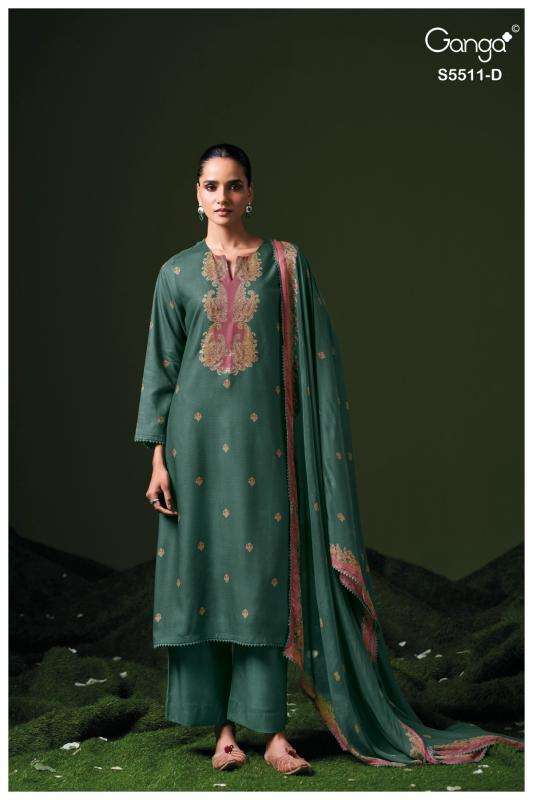 Ganga kaaslir 5511 wholesale dress material market in mumbai with price