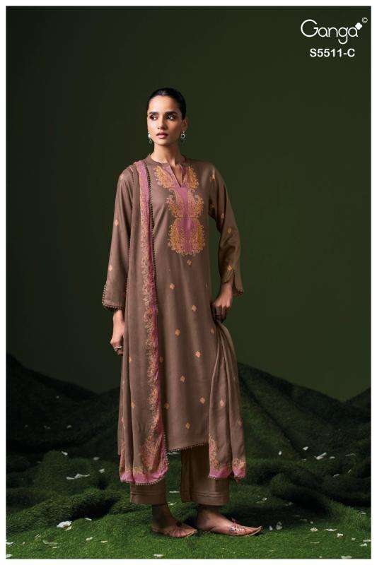 Ganga kaaslir 5511 wholesale dress material market in mumbai with price