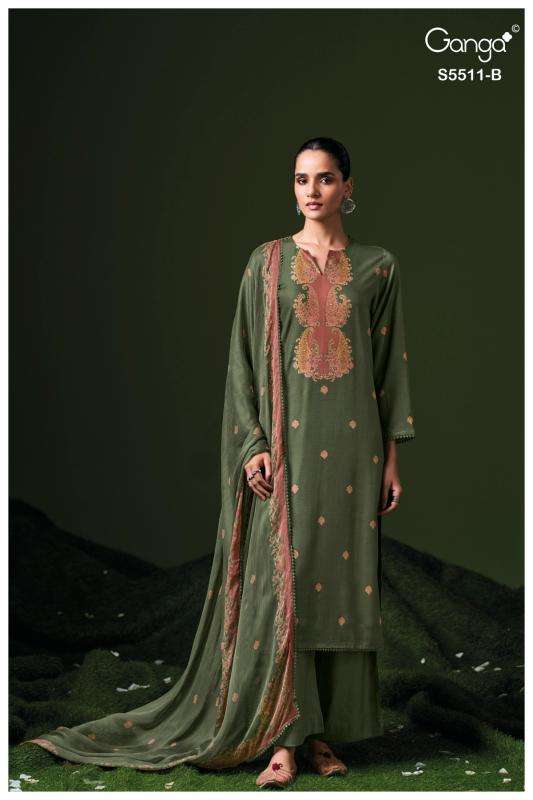 Ganga kaaslir 5511 wholesale dress material market in mumbai with price
