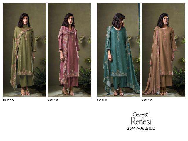 Ganga kenesi 5417 wholesale dress material in amritsar