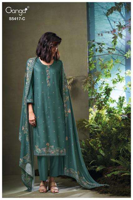 Ganga kenesi 5417 wholesale dress material in amritsar