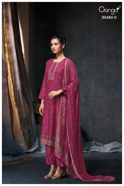 Ganga mohini 5482 ladies dress material wholesale market in mumbai