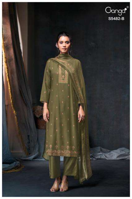 Ganga mohini 5482 ladies dress material wholesale market in mumbai