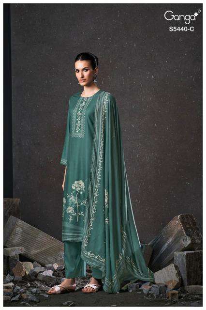 Ganga preisna 5440 cotton ladies dress material wholesale market in surat