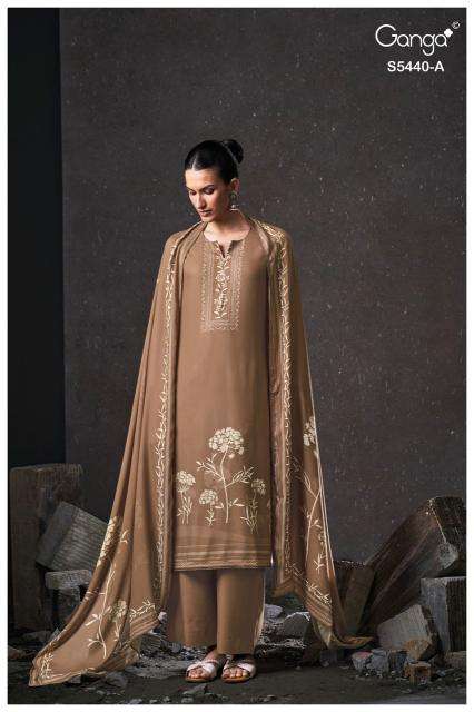Ganga preisna 5440 cotton ladies dress material wholesale market in surat