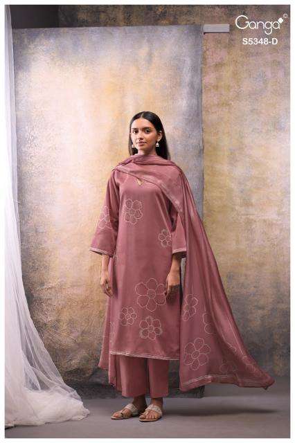  Ganga sandrine 5348 wholesale dress material market in surat with price