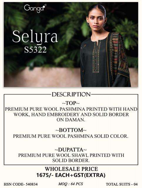 Ganga selyra 5322 wholesale cloth market in delhi with price