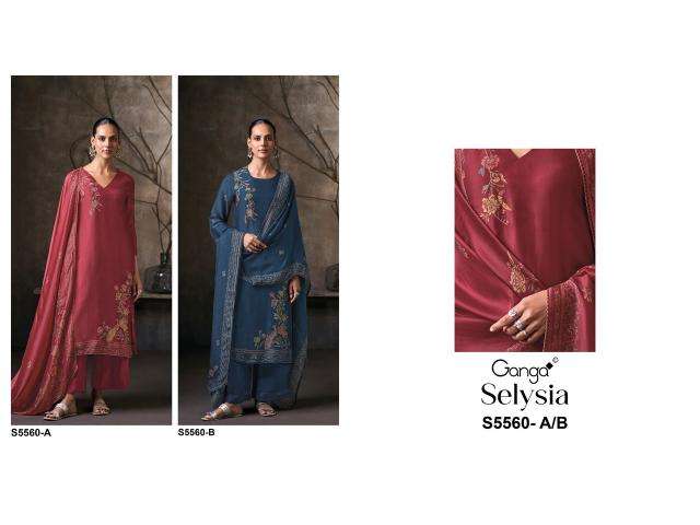 Ganga selysia 5560  surat dress material wholesale market address