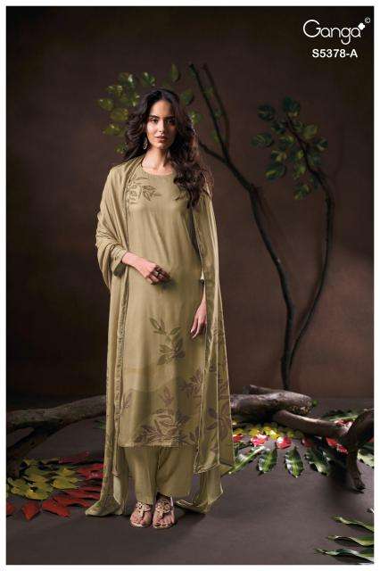 Ganga yumiko 5378  cotton dress material wholesale market in surat