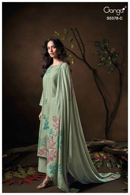 Ganga yumiko 5378  cotton dress material wholesale market in surat