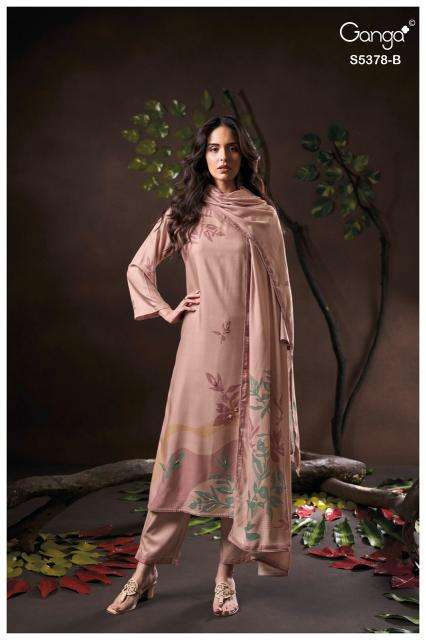 Ganga yumiko 5378  cotton dress material wholesale market in surat